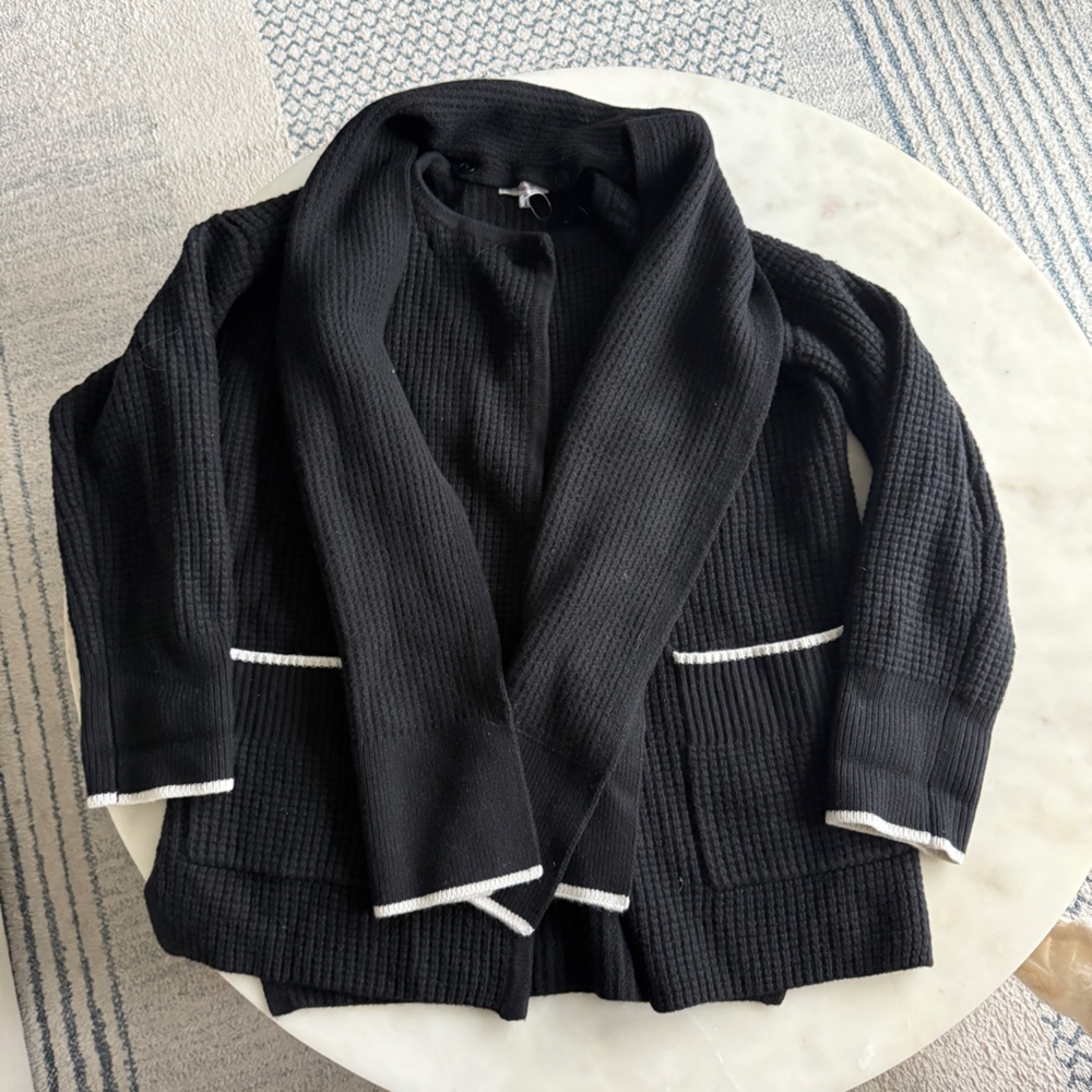 Madewell - Black Cardigan with Built in Scarf